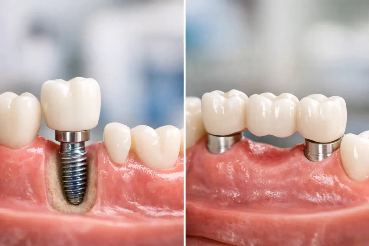 Differenza tra impianto e ponte dentale oggi